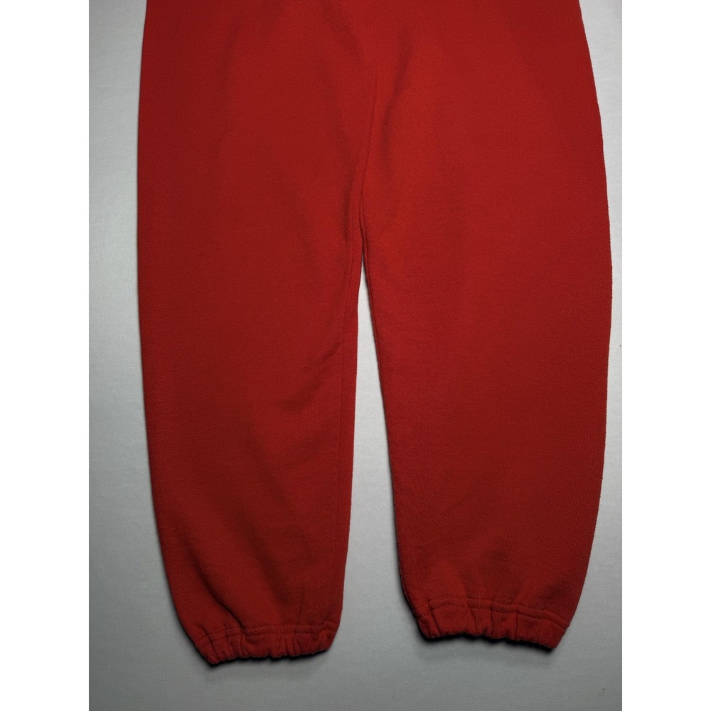 Vintage Jerzees Pants Mens Large Red Fleece Sweatpants Drawstring Elastic USA - Picture 3 of 15